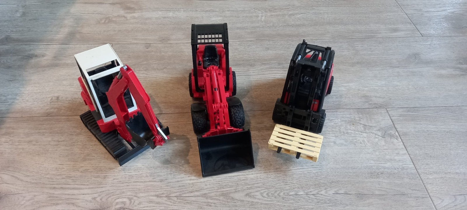 Bruder speelgoed set: graafmachine, shovel, heftruck, Ophalen, Gebruikt