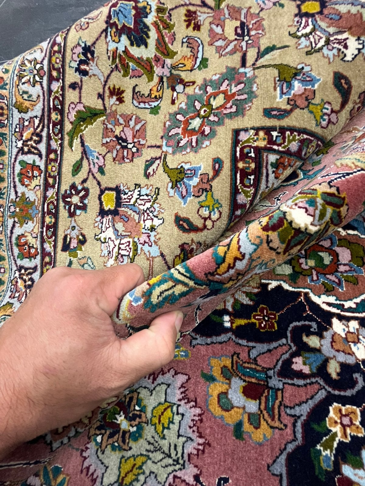 Perzich Tapijt Tabriz XXl 301x403cm Handgeknoopt Origineel, Huis en Inrichting, Stoffering | Tapijten en Kleden, 200 cm of meer