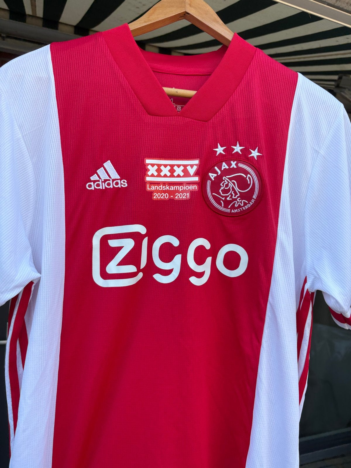 Ajax Landskampioen 2020/21 Thuisshirt (35), Overige maten, Ophalen of Verzenden, Zo goed als nieuw, Voetbal