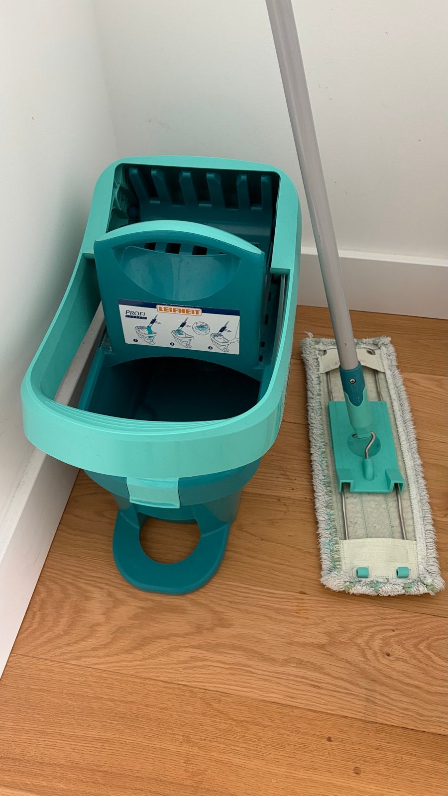 Leifheit Profi System 55077 mop set with press bucket, Ophalen, Dweilemmer, -bak, of -wagen