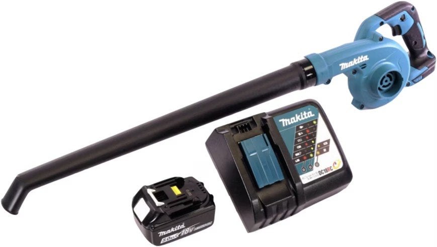 Makita DUB186 Bladblazer met 5.0Ah accu en snellader, Met zuigfunctie, Nieuw, Ophalen of Verzenden, Makita
