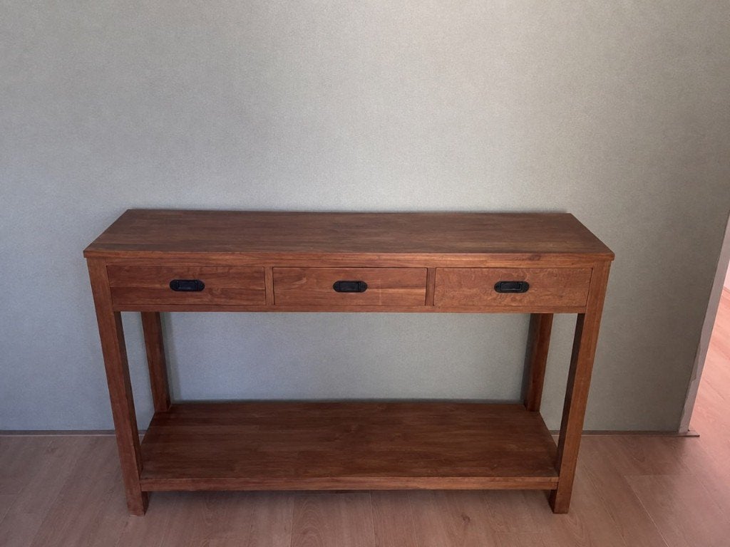 Massief Houten Sidetable / Haltafel – Uitstekende Staat, Huis en Inrichting, Tafels | Sidetables, Ophalen, 100 tot 150 cm, Zo goed als nieuw