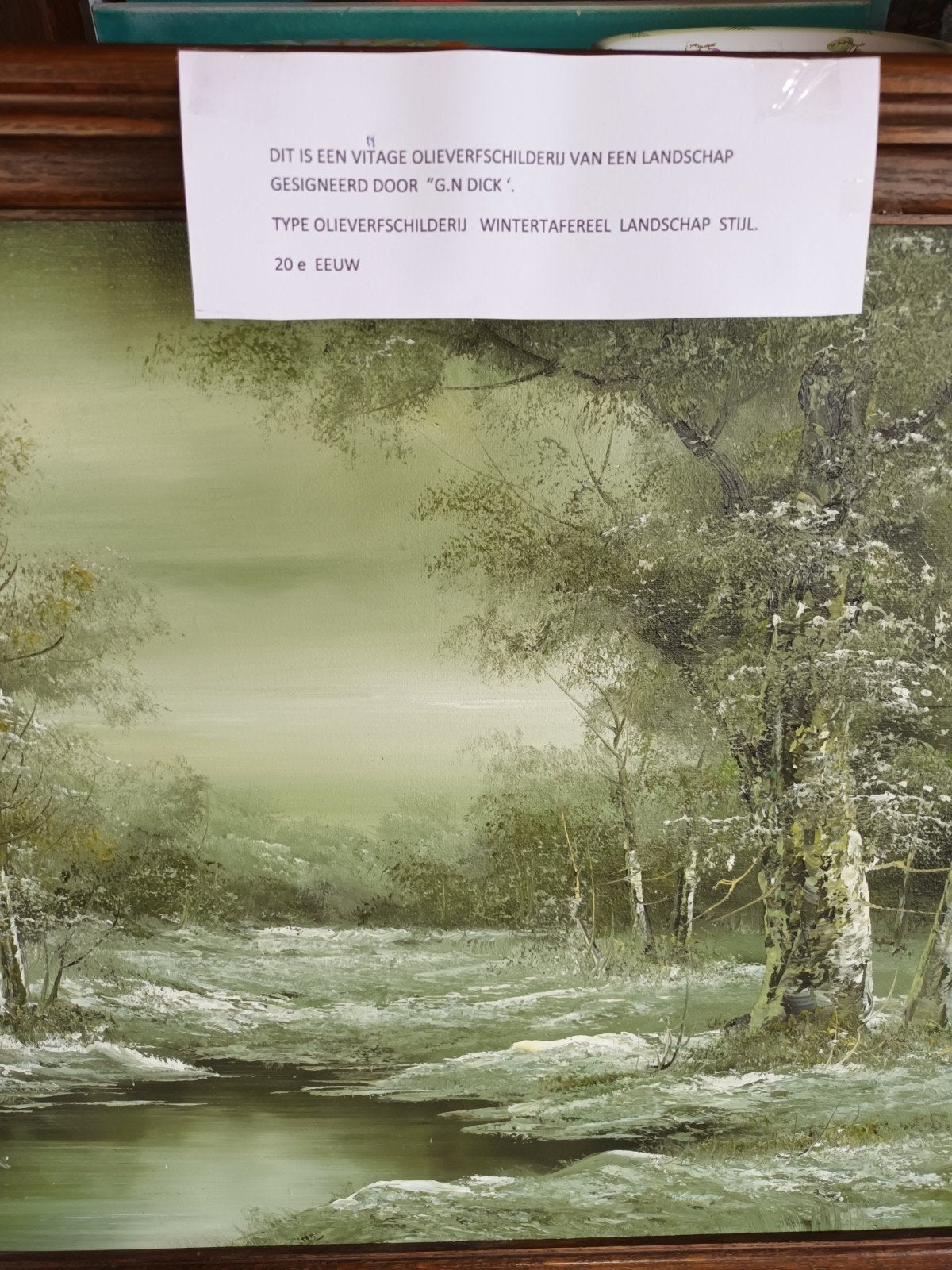 oud schilderij gesigneerd G.N DICK, Antiek en Kunst, Ophalen