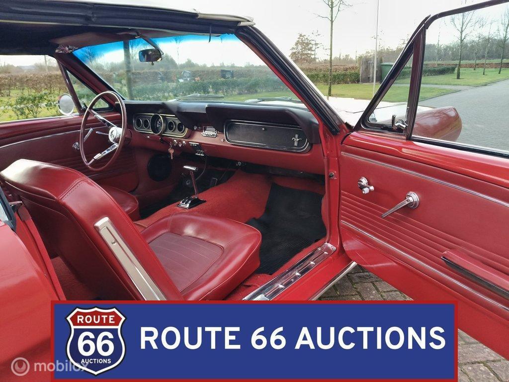Ford Mustang Cabriolet | 1966 | Route 66 Auctions, Auto's, Overige carrosserieën, Zwart, Bedrijf, Handgeschakeld