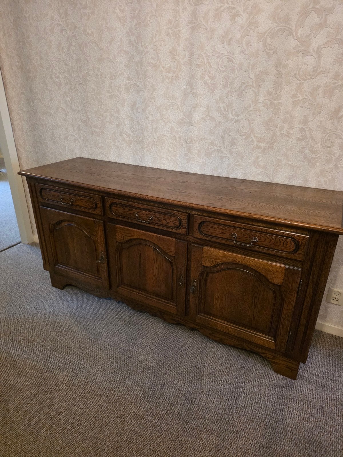 Dressoir massief eiken, Huis en Inrichting, Ophalen, Gebruikt, 150 tot 200 cm, Eikenhout