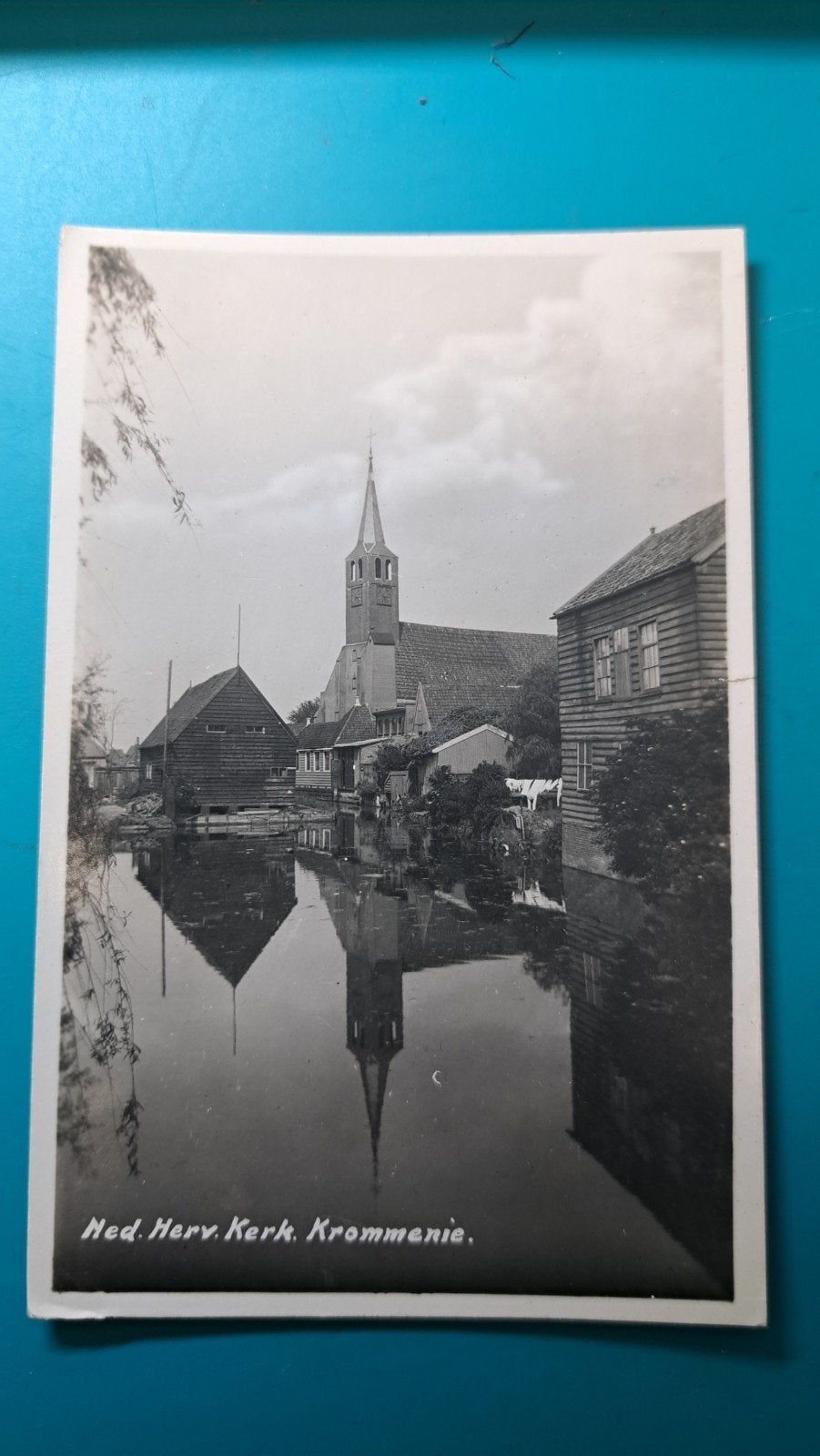 Krommenie Kerk 1946, Verzamelen, Ansichtkaarten | Nederland, Verzenden, 1940 tot 1960, Gelopen, Noord-Holland