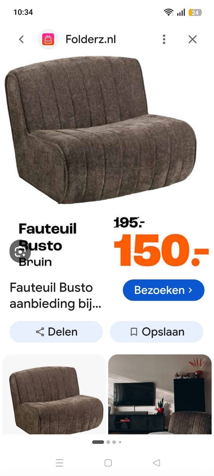 forteau, Huis en Inrichting, Banken | Sofa's en Chaises Longues, Ophalen, Zo goed als nieuw, Minder dan 150 cm