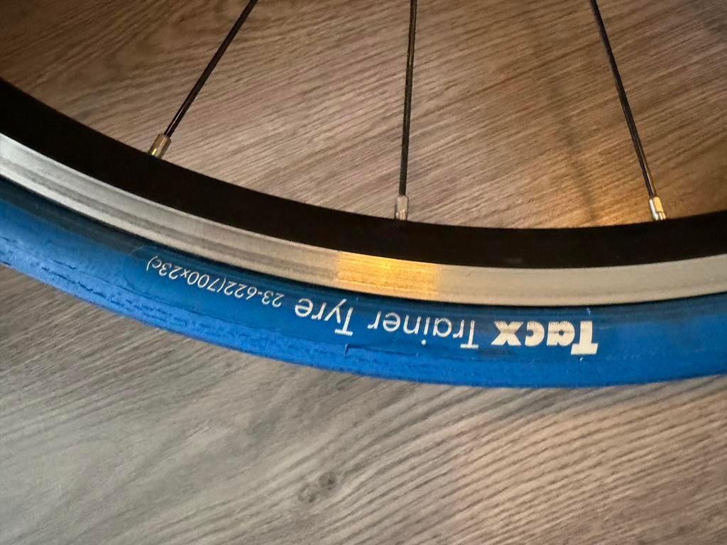 Shimano achterwiel met Tacx trainerband, Wiel, Gebruikt, Ophalen of Verzenden, Aluminium