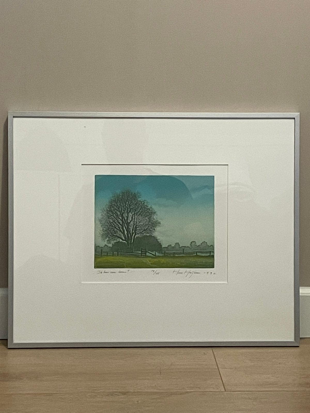 Originele Ets van Hans Heijman NL - “Ik ben een boom” (1990), Antiek en Kunst, 41 cm, Ophalen of Verzenden, Gesigneerd, Landschap