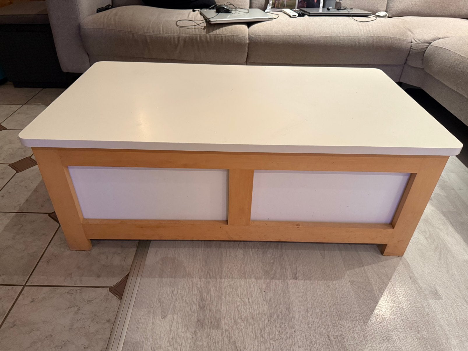 Gratis Salon Tafel met 2 bakken, Huis en Inrichting, Ophalen, Gebruikt, 100 tot 150 cm
