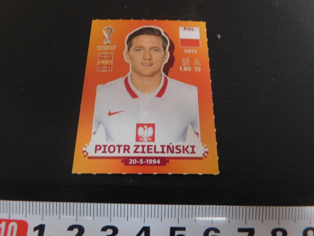 sticker panini voetbal WK 2022 pol15 piotr zielinski, Ophalen of Verzenden, Zo goed als nieuw