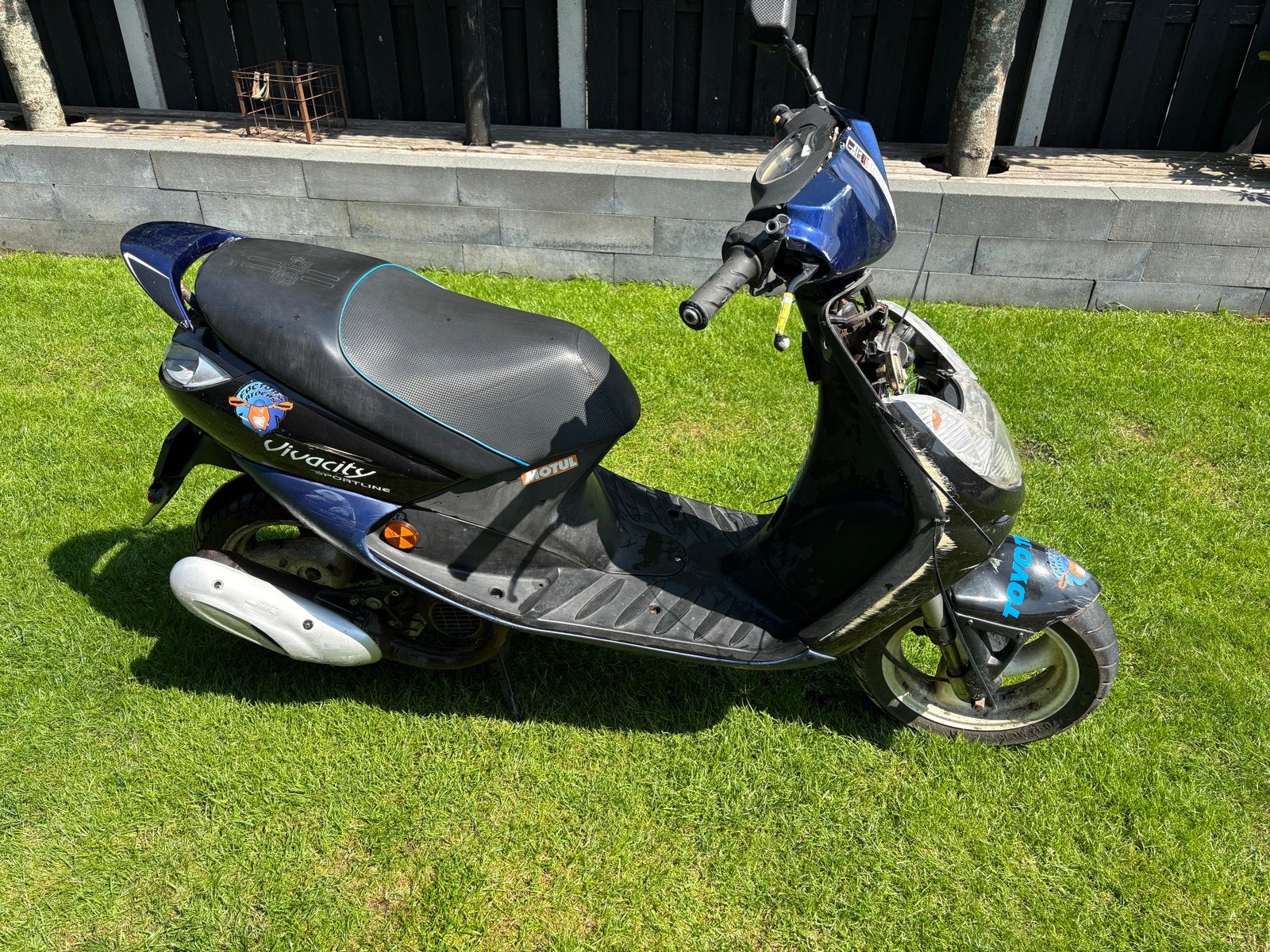Peugeot Vivacity Scooter - Blauw/Zwart opknapper!, Ophalen, Tweetakt, Gebruikt, Maximaal 45 km/u