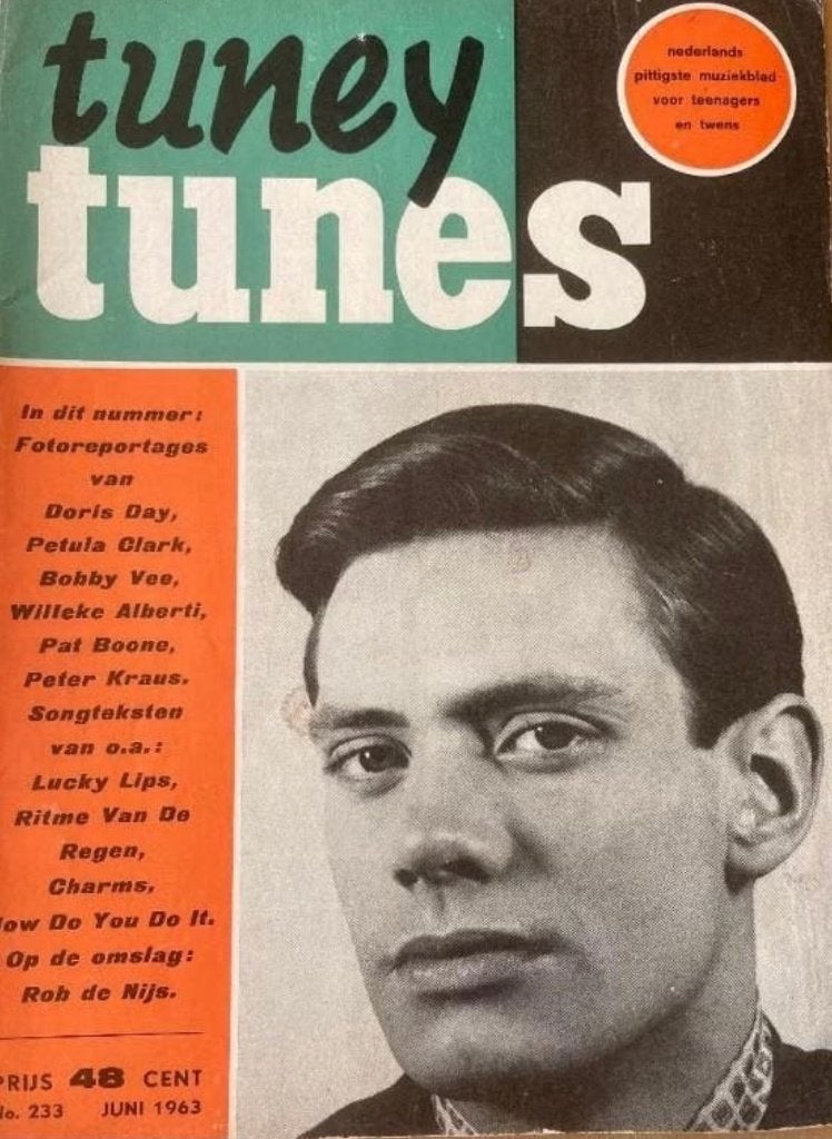 Tuney Tunes no 233 juni 1963 met Rob de Nijs en Pat Boone, Verzamelen, Ophalen of Verzenden, 1960 tot 1980, Nederland, Tijdschrift