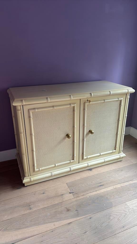 Faux bamboo kastje, Ophalen, Zo goed als nieuw, 25 tot 50 cm, 50 tot 100 cm