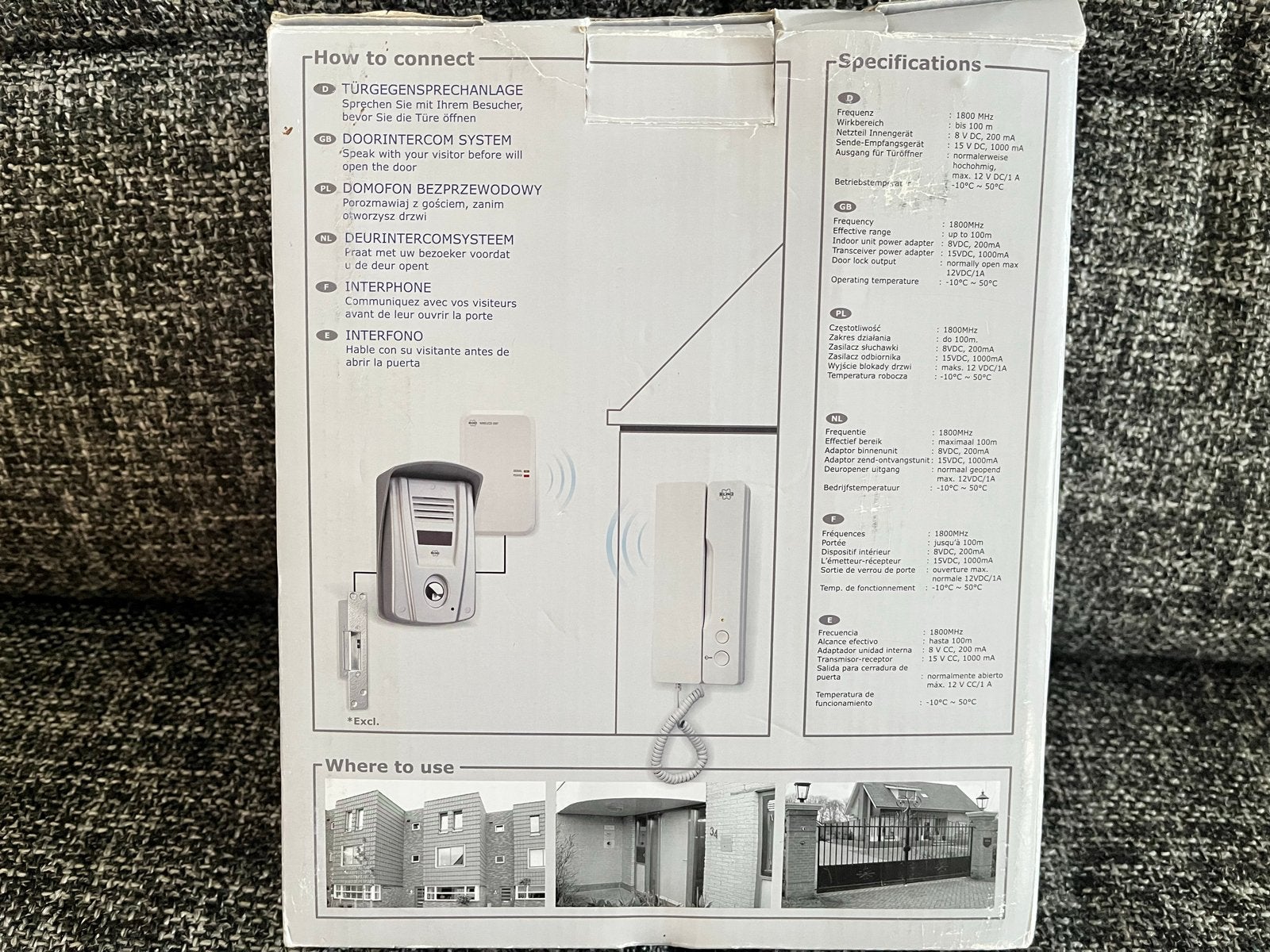 ELRO Draadloos Deurintercom Systeem IB100 - Nieuw in Doos, Doe-het-zelf en Verbouw, Alarmsystemen, Nieuw, Ophalen of Verzenden