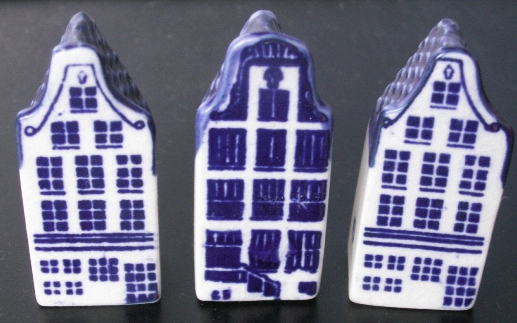 3 Amsterdamse huisjes grachtenpanden gemeente giro 1977, Ophalen of Verzenden, Nieuw