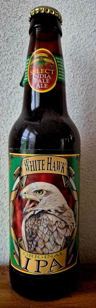 Verzamelaar. Fles IPA WHITE HAWK  INDIA PALE ALE MENDOCINO, Verzamelen, Biermerken, Ophalen of Verzenden, Zo goed als nieuw, Flesje(s)
