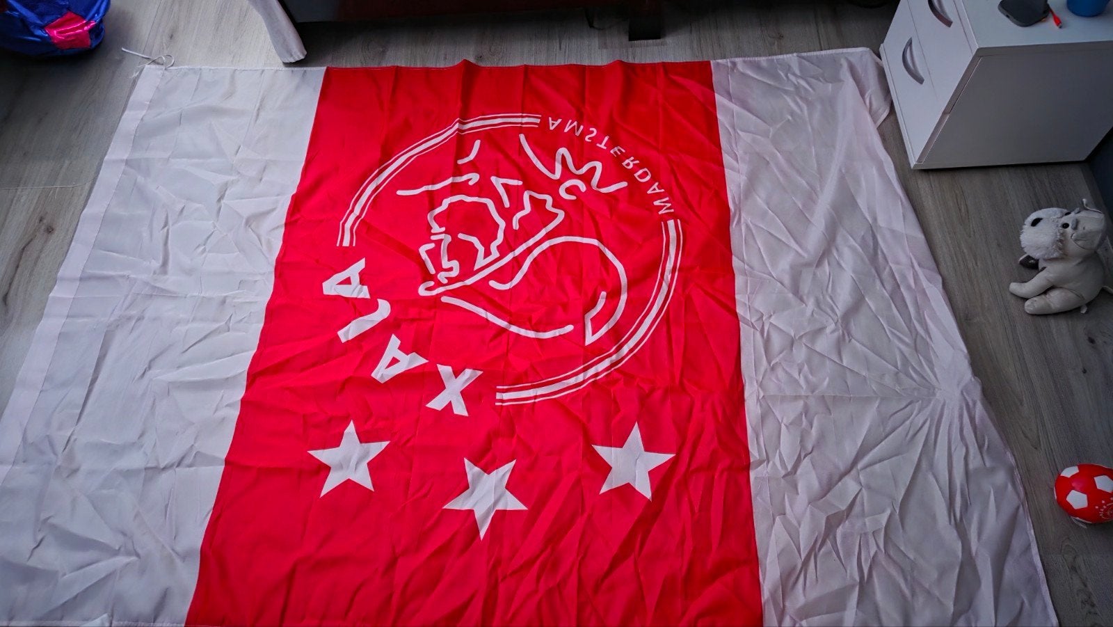 Ajax vlag 150x225 cm, Diversen, Ophalen of Verzenden, Nieuw