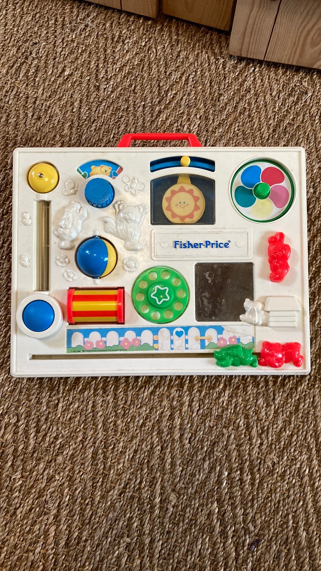 Fisher Price activiteiten bord activity centre retro vintage, Kinderen en Baby's, Ophalen of Verzenden, Gebruikt, Speelset, Met geluid