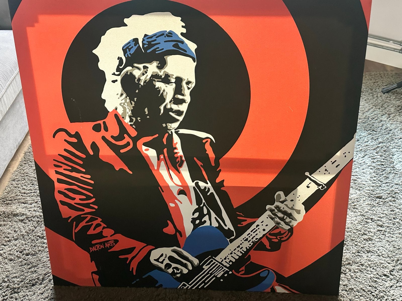 Pop-art schilderij van Keith Richards - Dalton Arts, Ophalen, Acrylverf, Handgeschilderd, Muziek
