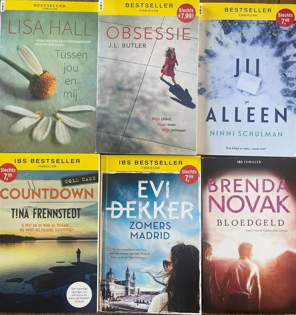 7 x IBS Thrillers/ roman, oa Evi Dekker, Brenda Novak, Ophalen of Verzenden, Zo goed als nieuw, Nederland