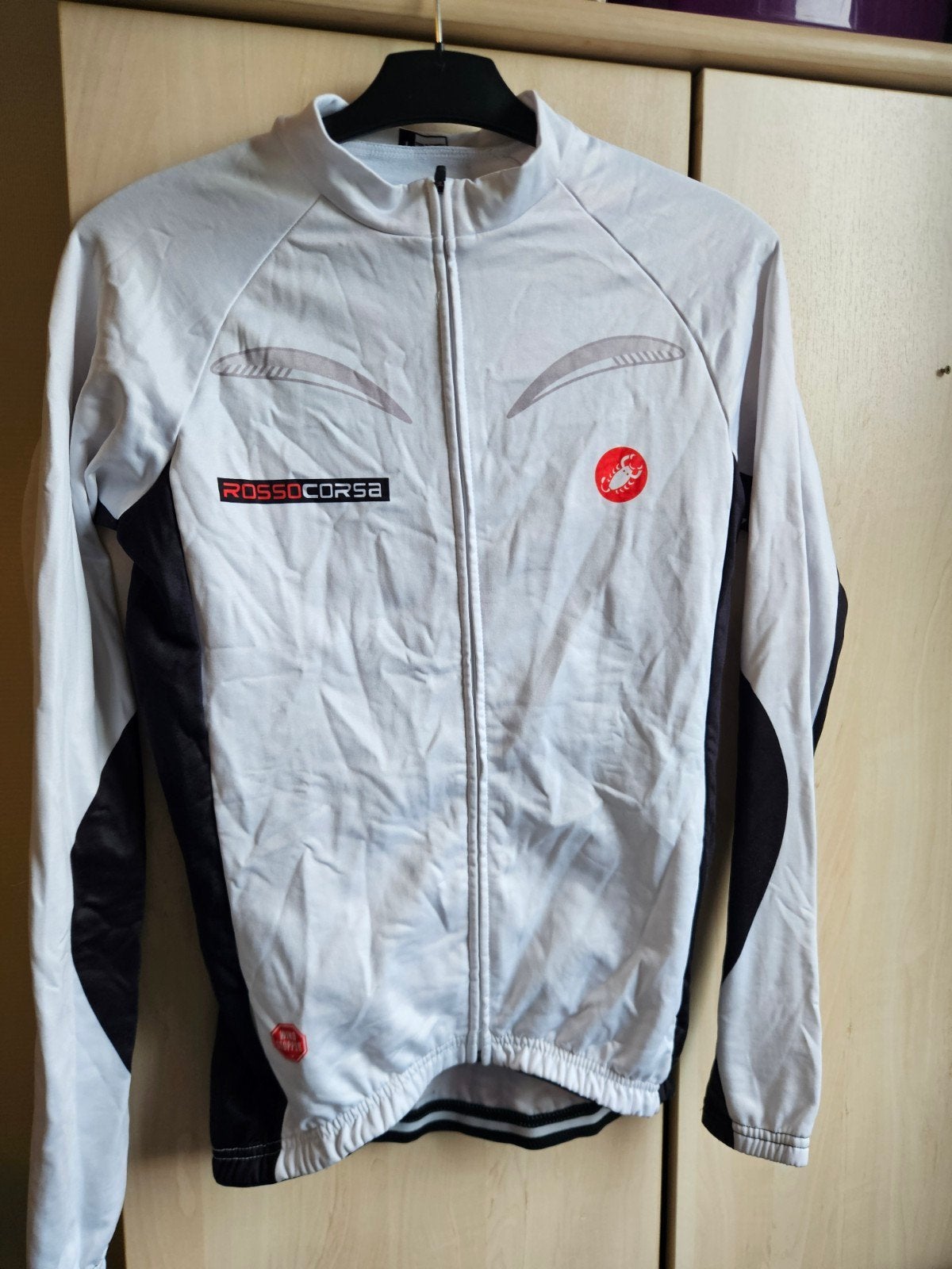 Castelli Rosso Corsa Windstopper fietsjack met fleece, Gebruikt, Castelli, Heren, Ophalen of Verzenden