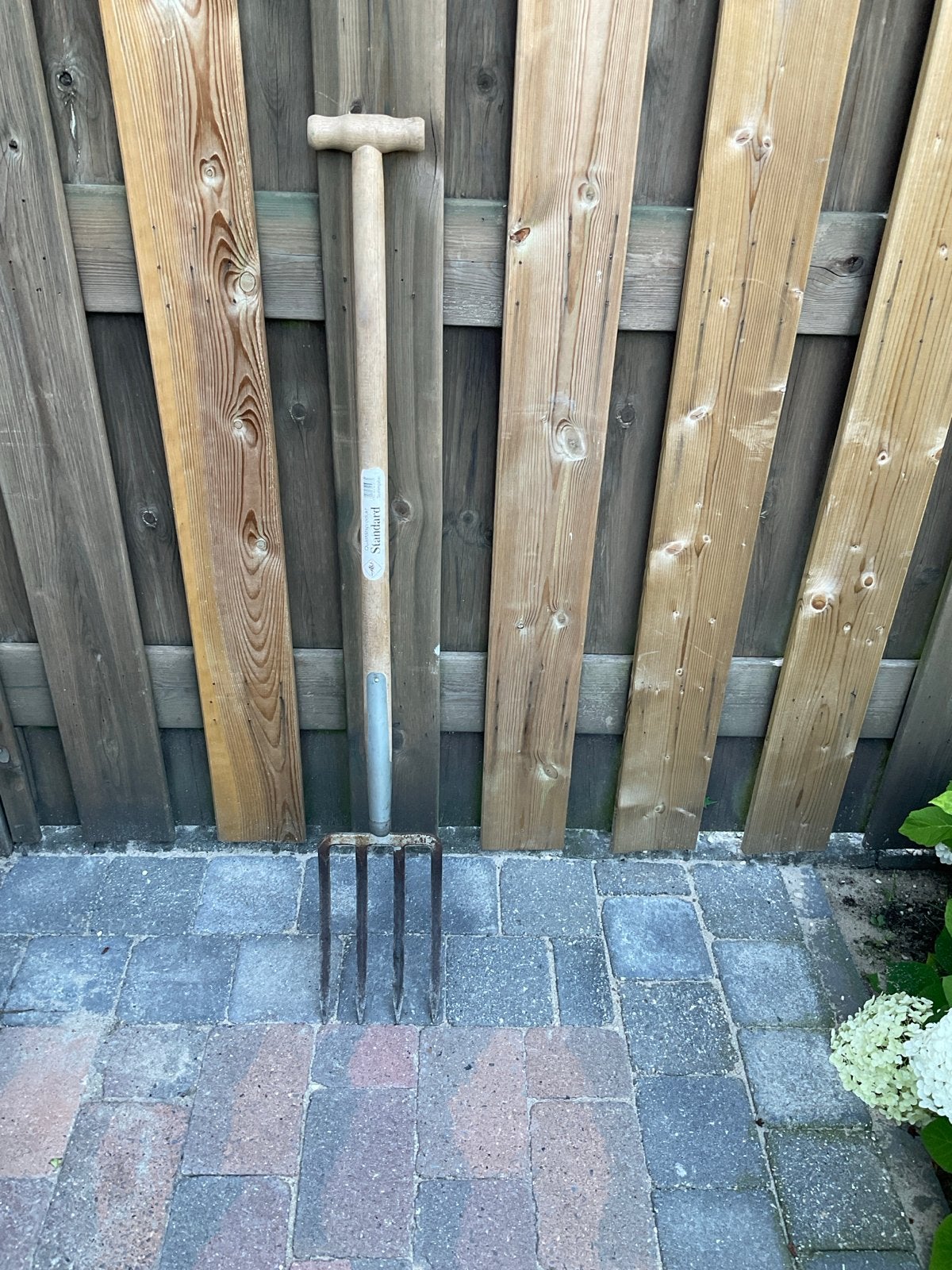 Gebruikte spadevork / spitvork, Tuin en Terras, Hand-tuingereedschap, Ophalen of Verzenden, Gebruikt, Vork