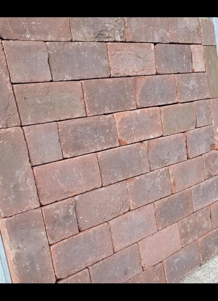 Mooie hard gebakken terras klinkers / stenen lingeformaat, Tuin en Terras, Info@destenenman.nl, Gebruikt, Keramiek, Klinkers