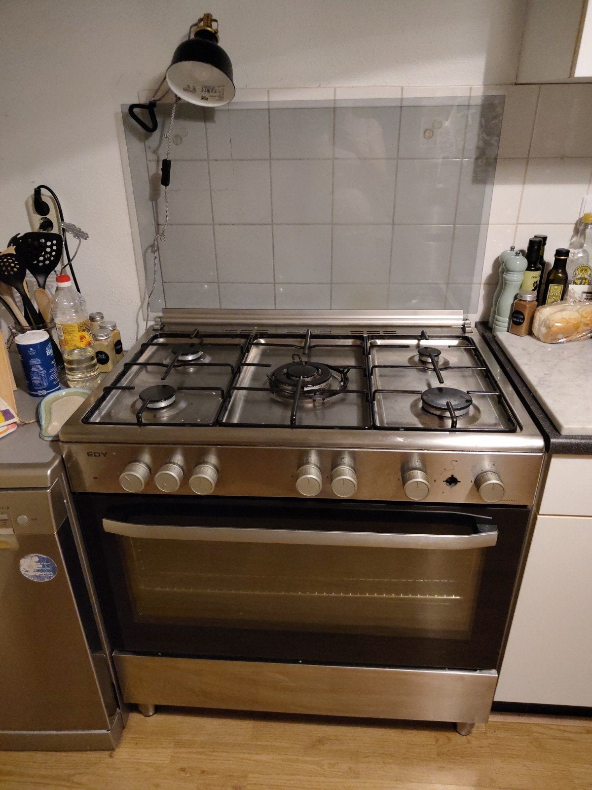 EDY - Vrijstaand groot gasfornuis met elektrische oven, Witgoed en Apparatuur, Ophalen, Gebruikt, 60 cm of meer, 4 kookzones