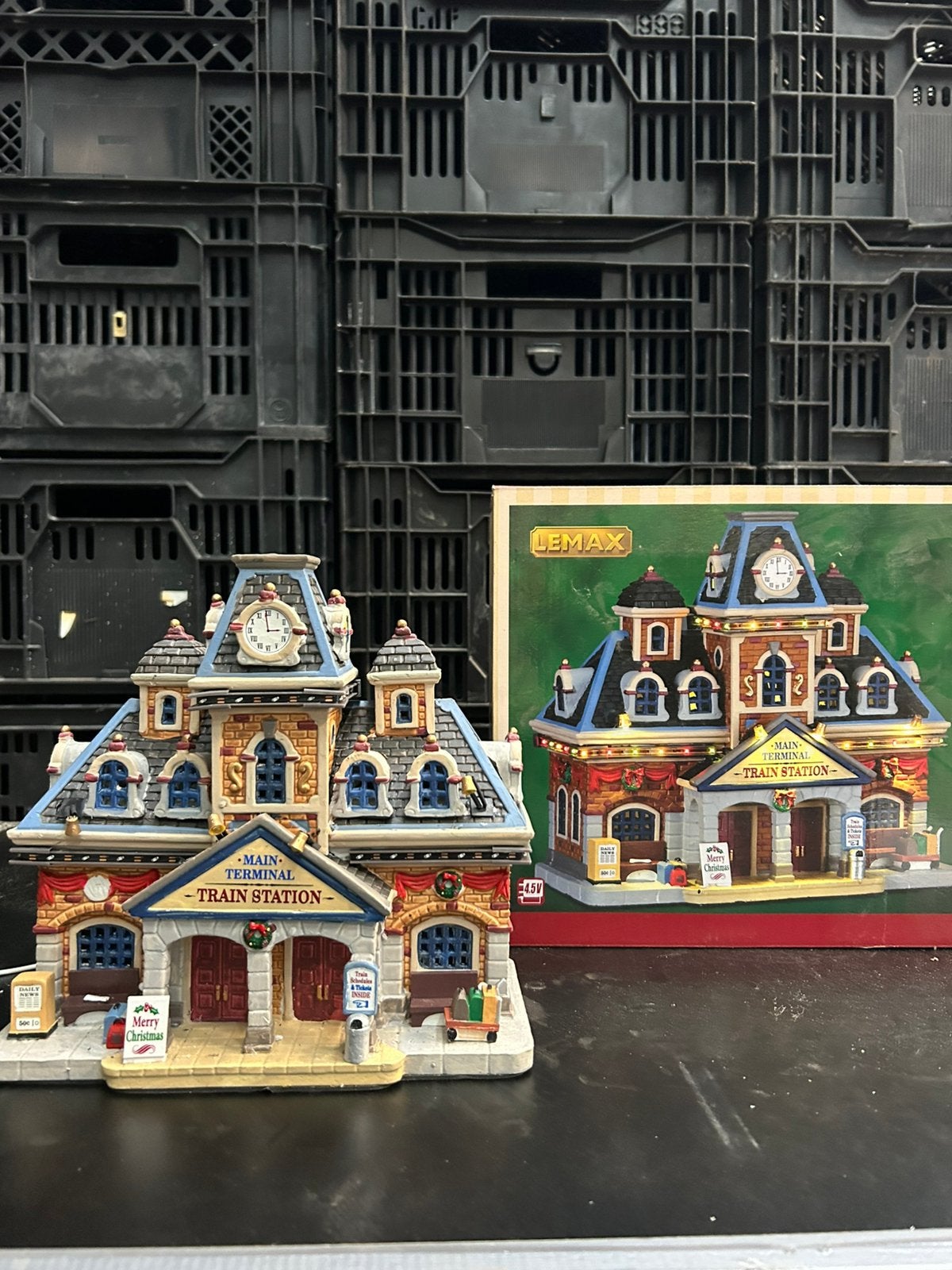 Kerstdorp huisjes Train Station LEMAX, Diversen, Ophalen, Zo goed als nieuw