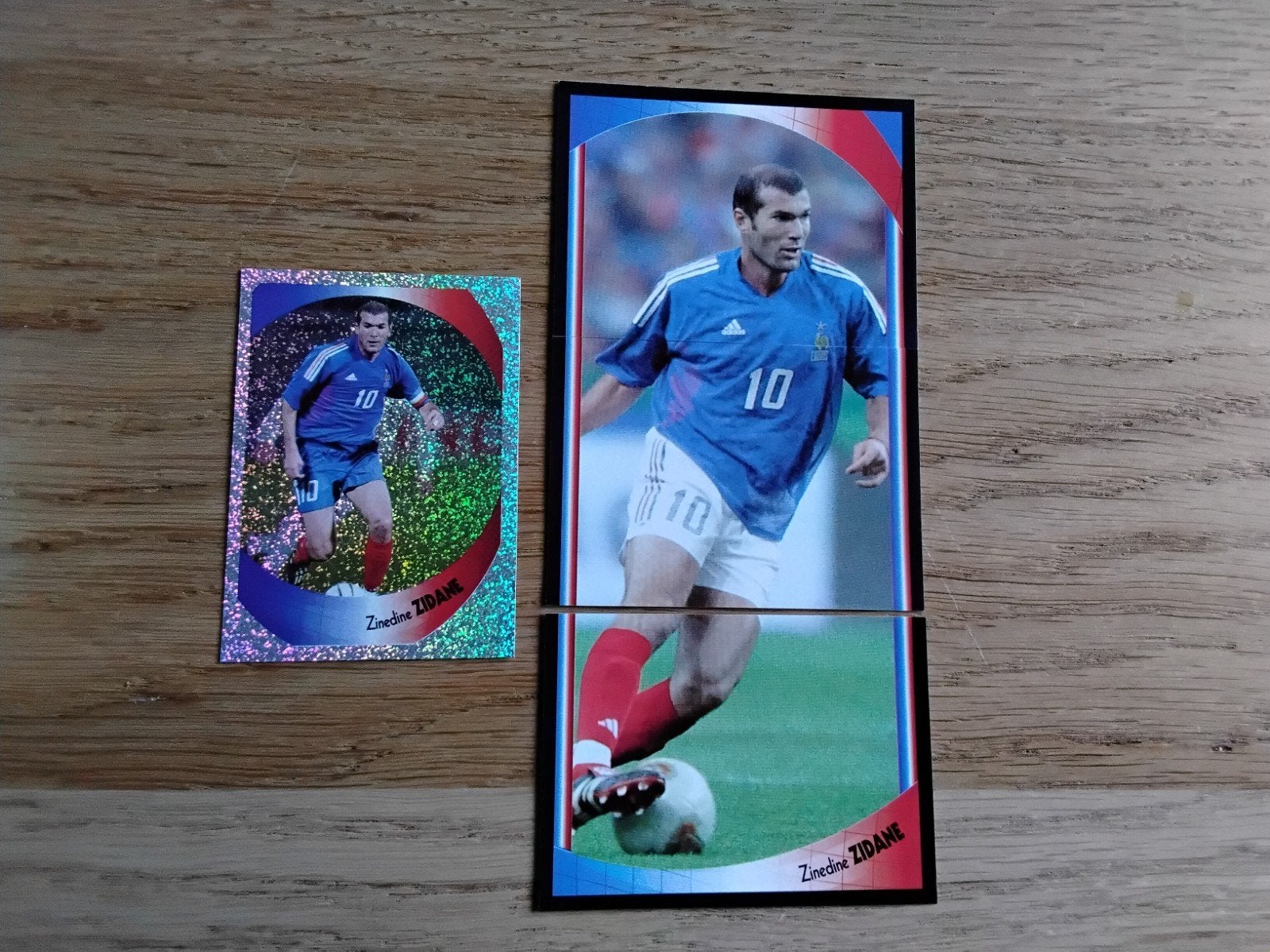 4 Panini Stickers Zinedine Zidane Superfoot 2003/2004, Ophalen of Verzenden, Zo goed als nieuw, Poster, Plaatje of Sticker