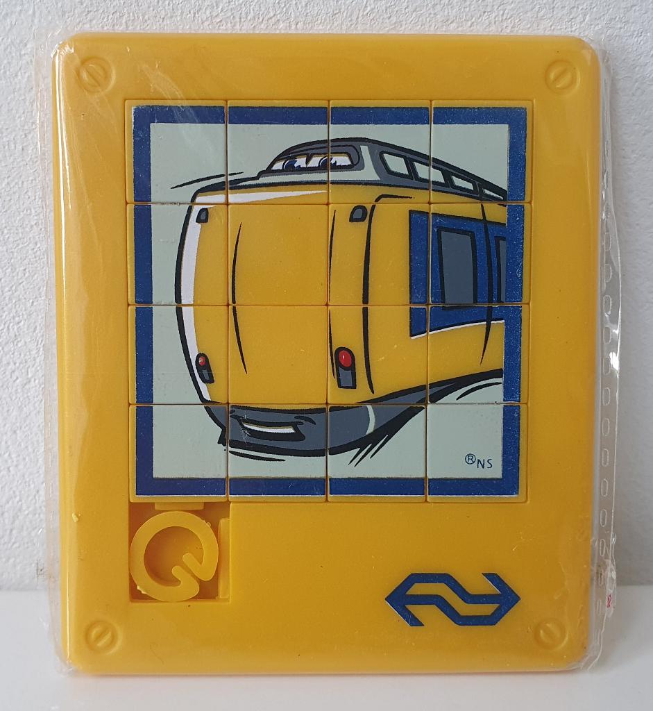 schuifpuzzel met trein vd NS: Koploper, nieuw in verpakking, Hobby en Vrije tijd, Denksport en Puzzels, Nieuw, Overige typen, Minder dan 500 stukjes