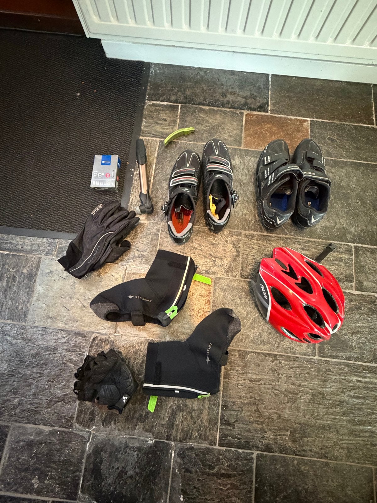 Grote partij racefiets kleding, schoenen en helm (1.92m), Ophalen of Verzenden, Gebruikt, Overige typen