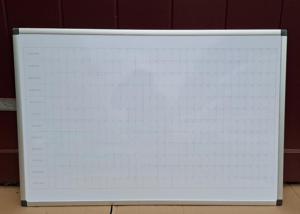 Whiteboard  jaarplanner 90x60, Ophalen, Gebruikt, Whiteboard