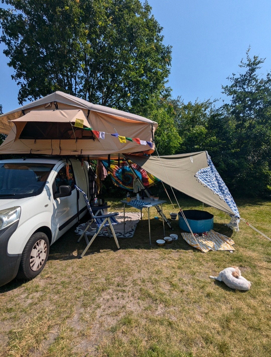 Daktent 140L + ondertent + schaduwdoek, Ophalen, Tot en met 2