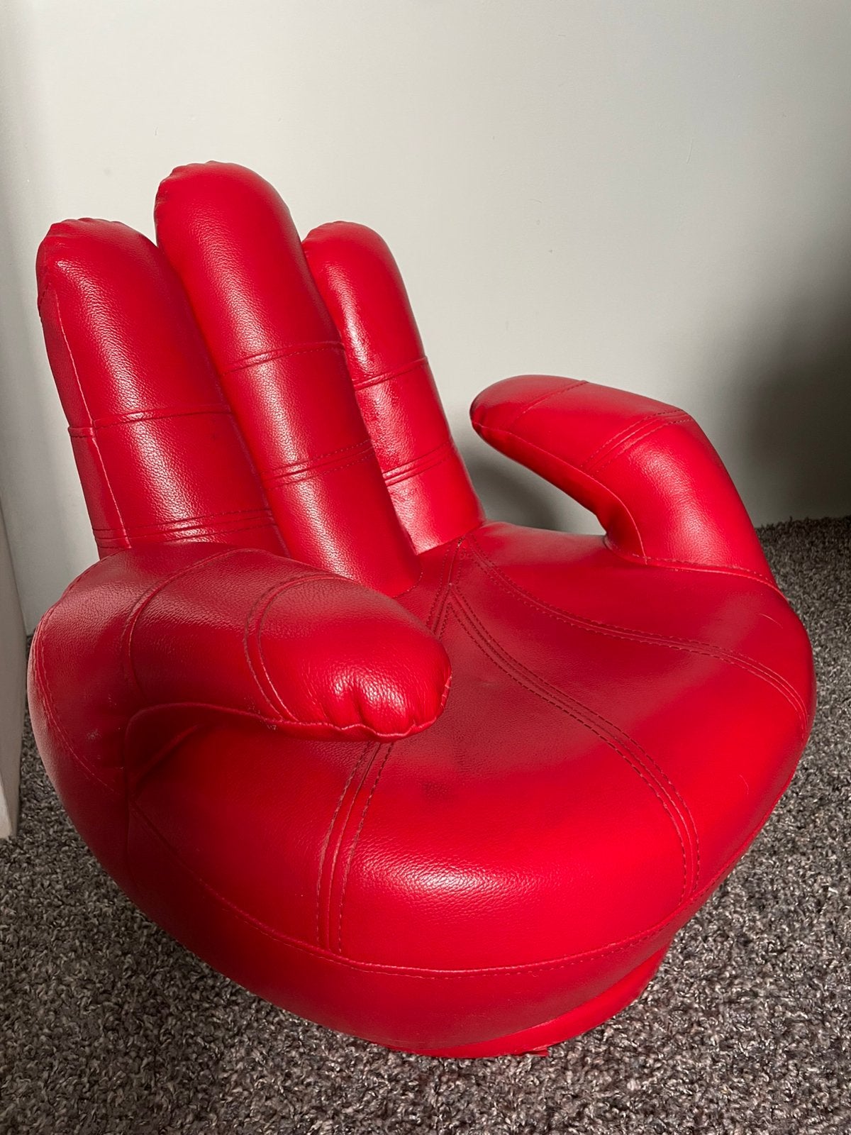 Leuk handvormig draaiend stoeltje, Huis en Inrichting, Fauteuils, Ophalen, Overige materialen, Minder dan 50 cm, Gebruikt