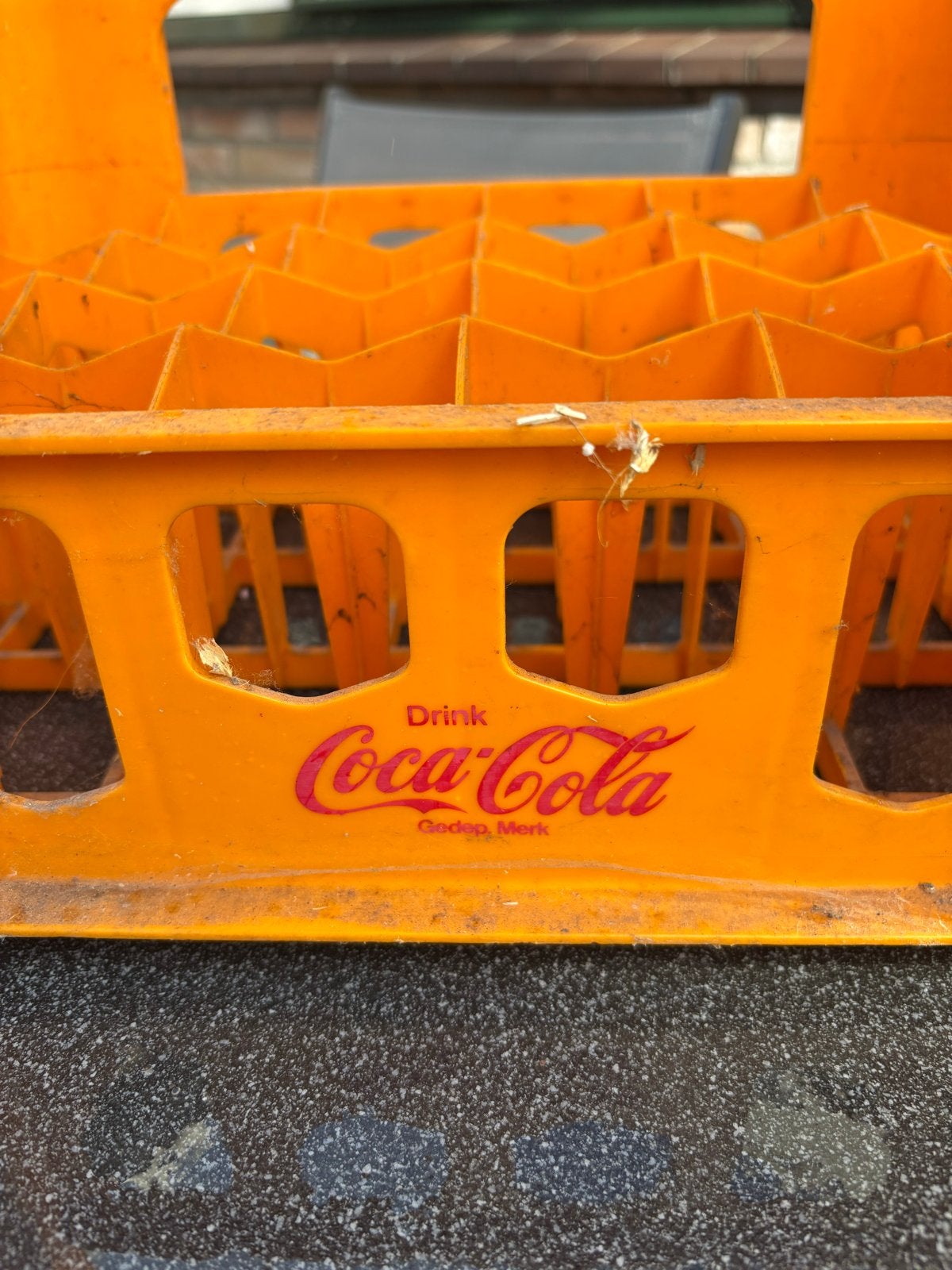 Vintage Coca-Cola Flessenkrat - Oranje, Ophalen, Gebruikt, Gebruiksvoorwerp