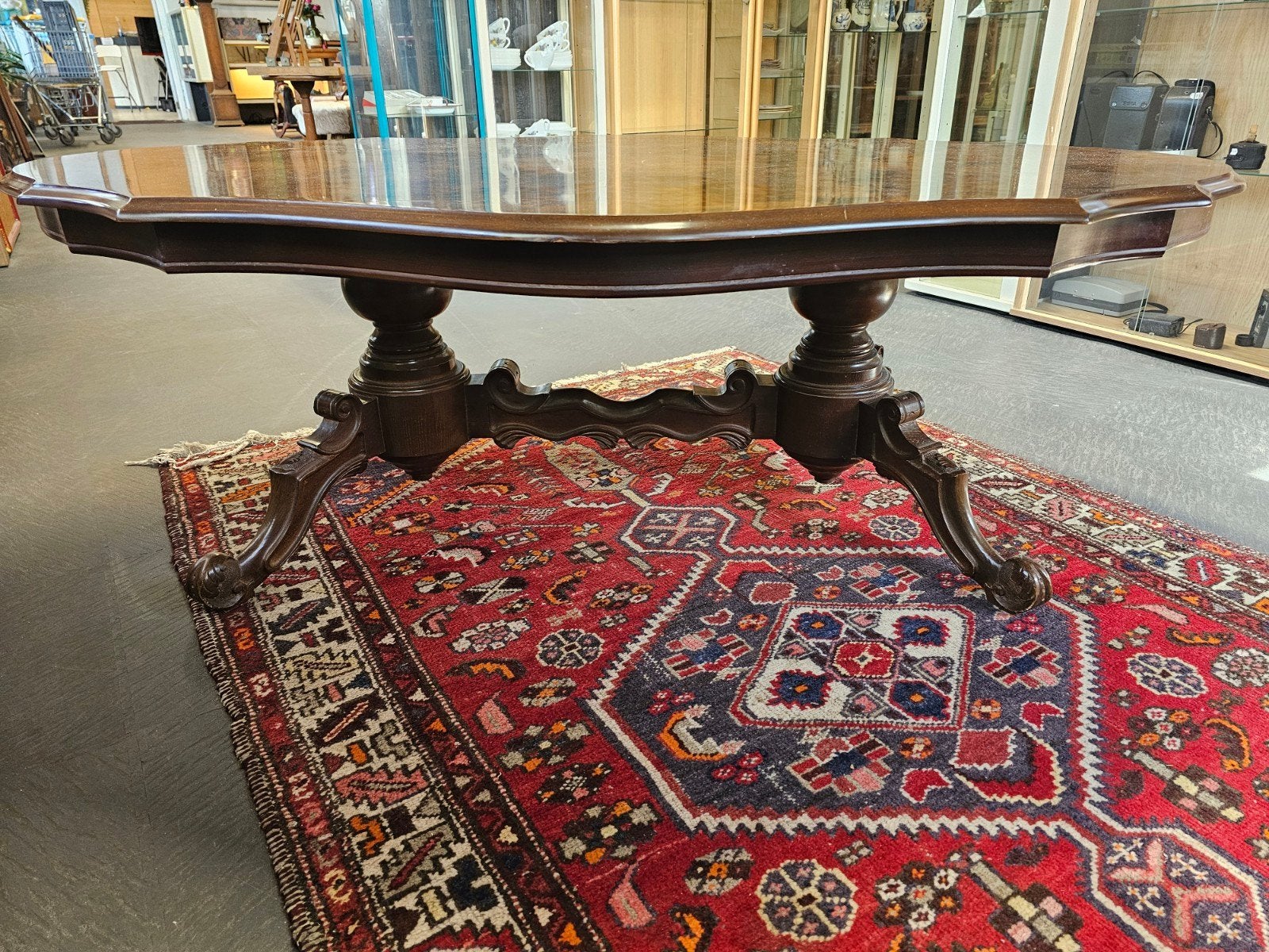 Barok Stijl Salon Tafel - Wortelnoten Hout, Antiek en Kunst, Antiek | Meubels | Tafels, Ophalen of Verzenden