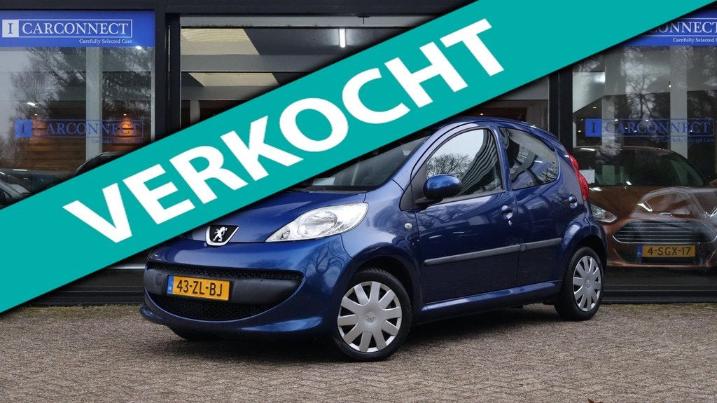 Peugeot 107 1.0-12V XS|5Drs|Elektr.pkkt|NAP|Nette auto., Voorwielaandrijving, Stof, Gebruikt, Zwart