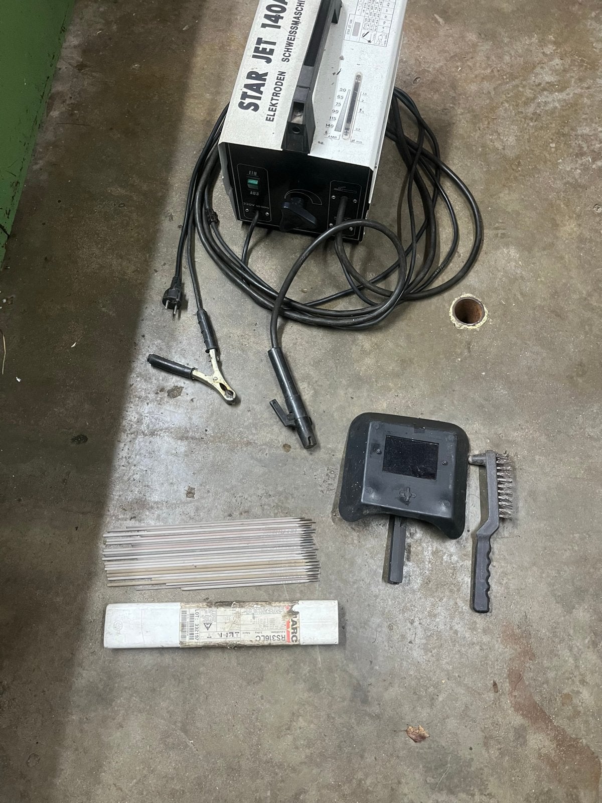 Star Jet 140A Elektrode Lasapparaat met Toebehoren, Ophalen of Verzenden, Gebruikt, Minder dan 150 ampère, Elektroden