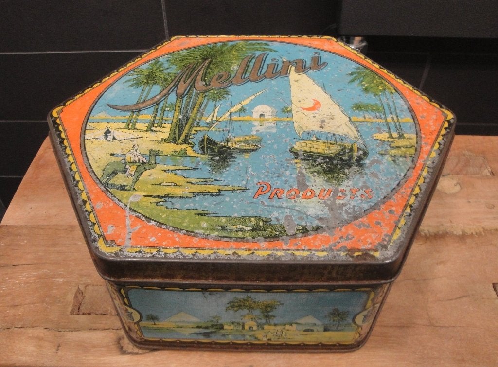 OUD BROCANT "VAN MELLE'S" TOFFEESBLIK, Ophalen of Verzenden