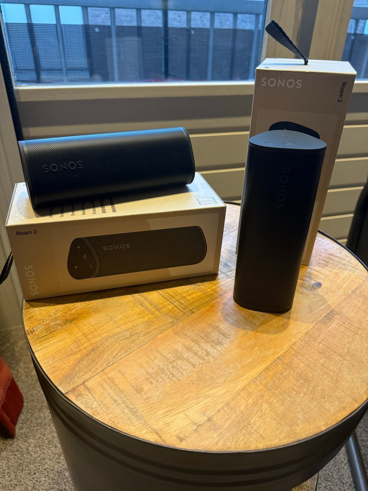 Sonos Roam 2 - Draagbare slimme speaker (2 stuks), Audio, Tv en Foto, Ophalen of Verzenden, Zo goed als nieuw, Draagbare speaker