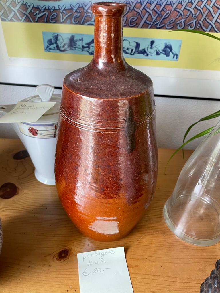 Vintage Portugese Kruik - Aardewerk Fles, Ophalen