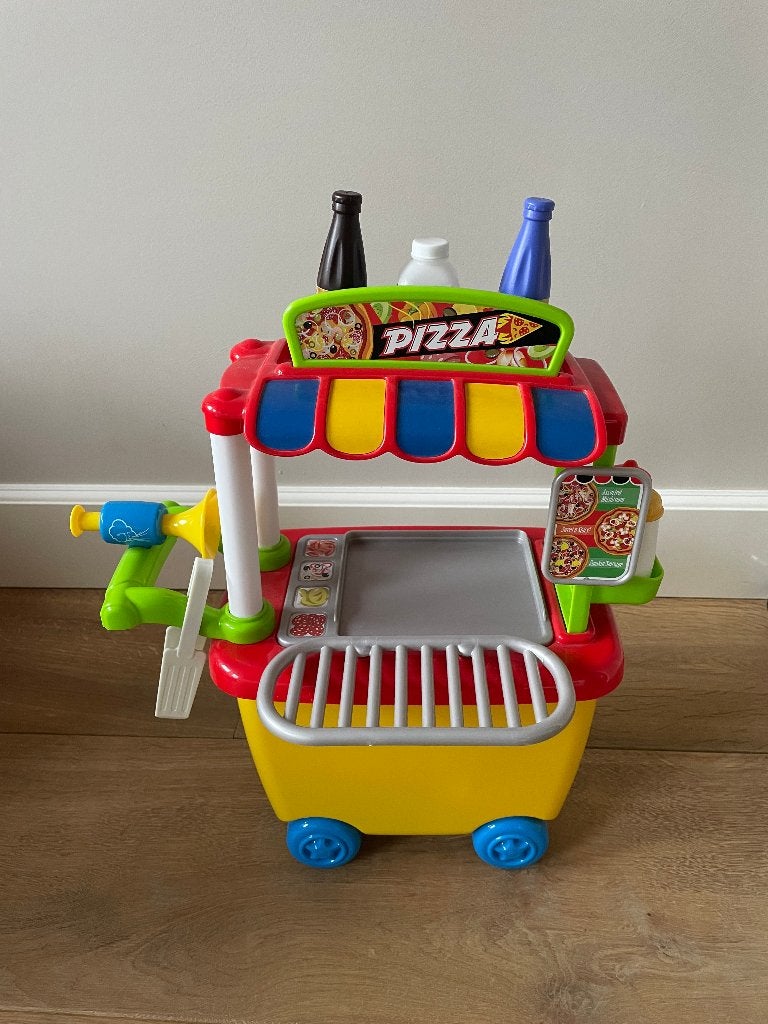Speelgoed pizza foodtruck Kado verjaardag Sint Kerst, Ophalen, Zo goed als nieuw, Overige materialen, Speelkeuken-accessoire