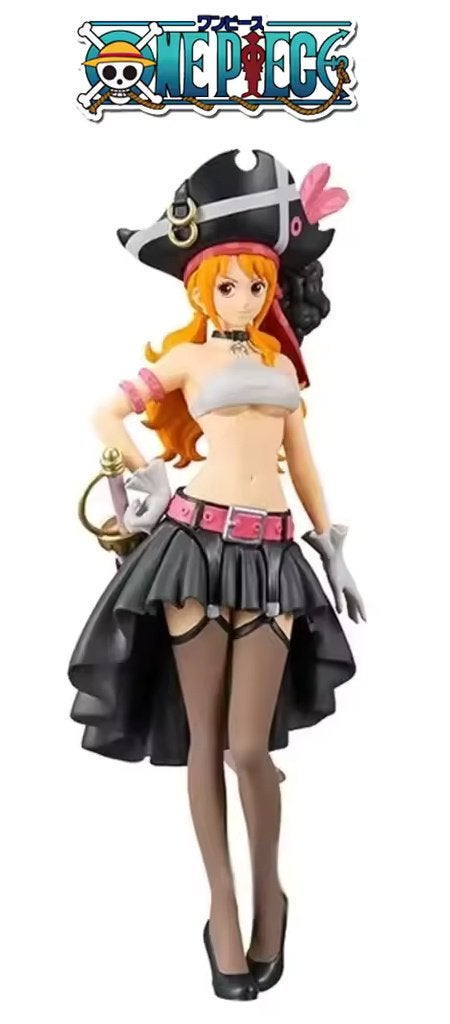 Anime figure : One Piece NAMI Black Pirate Clothes 19,5 cm, Ophalen of Verzenden, Nieuw