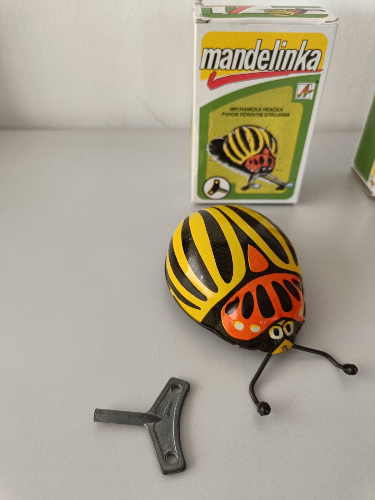 Vintage Blikken opwind-Coloradokever van Kovap in doosje, Ophalen of Verzenden, Gebruikt