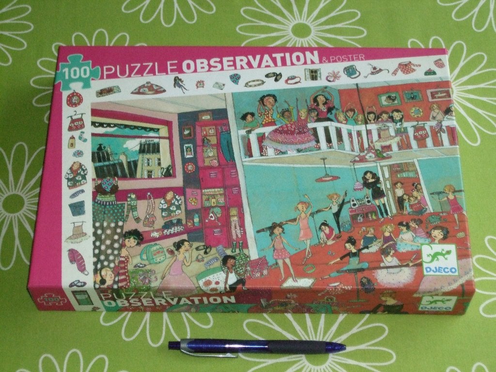 Djeco observation puzzel danse - balletschool - 100 st, Ophalen of Verzenden, Meer dan 50 stukjes, Zo goed als nieuw, 6 jaar of ouder