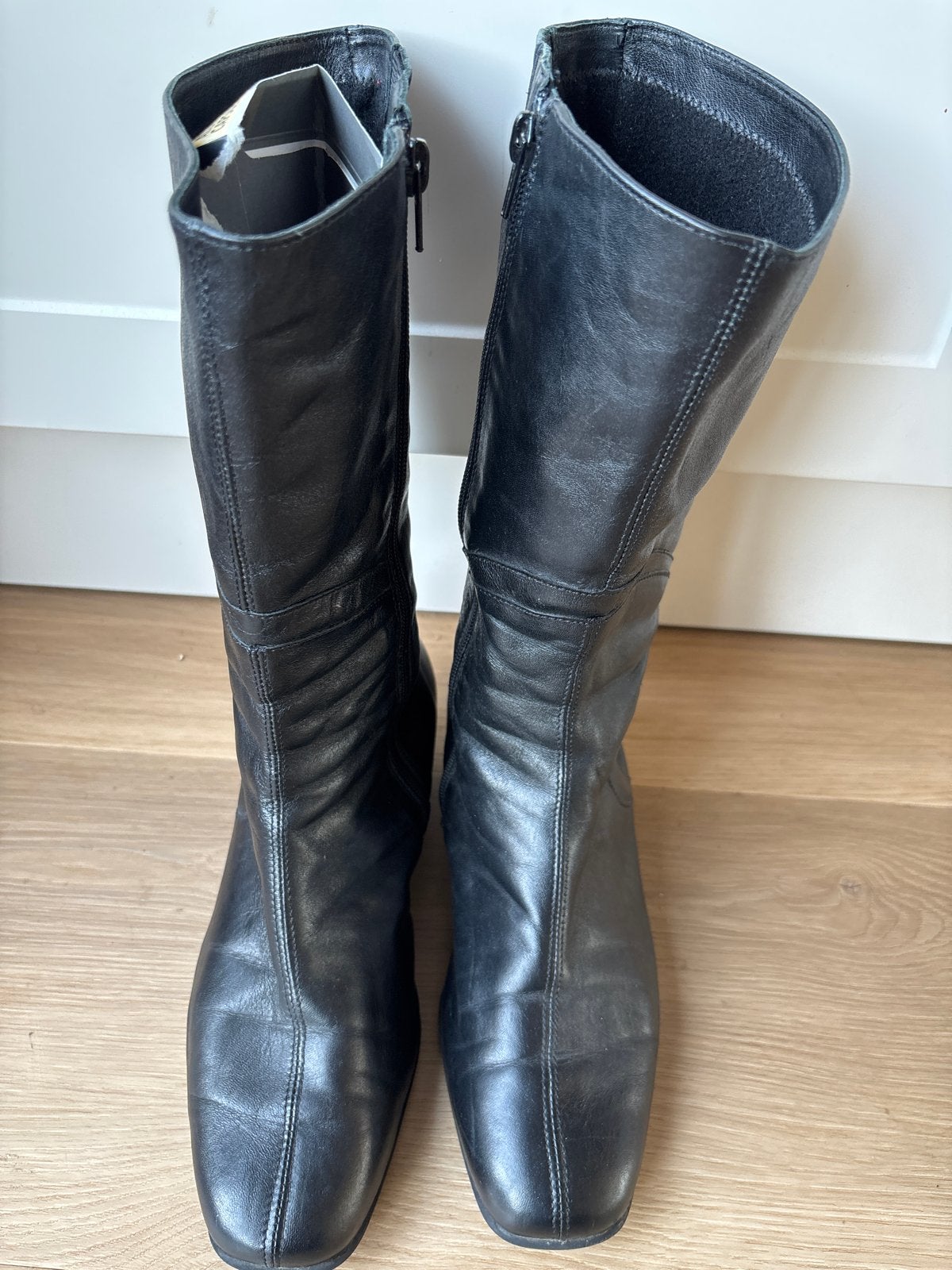 Peko leren laarzen maat 40, hak 3,5CM, Kleding | Dames, Zwart, Lage of Enkellaarzen, Ophalen of Verzenden, Gedragen
