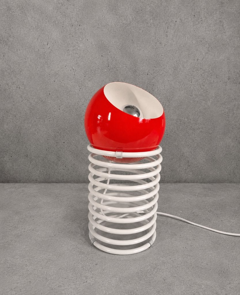 Vintage lamp - Gepo | spiraal | rood - Jaren 70, Ophalen of Verzenden