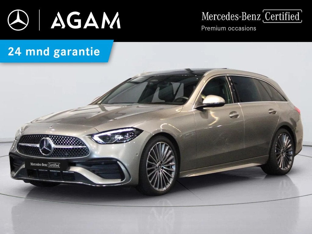 Mercedes-Benz C-Klasse Estate 180 AMG Line | Panorama dak, Automaat, 4 cilinders, Leder en Stof, Origineel Nederlands